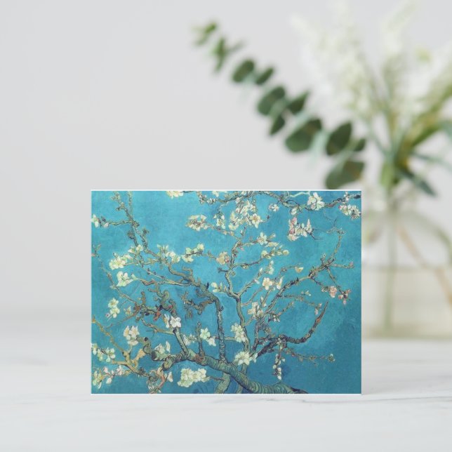  Almond Blossoms Van Gogh Famous Painting Holiday Postcard (Standing Front)