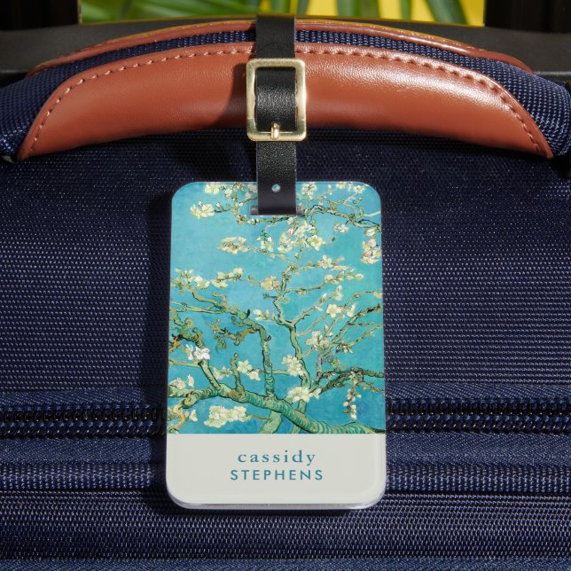 Almond Blossoms | Vincent van Gogh Luggage Tag (Front Insitu 2)