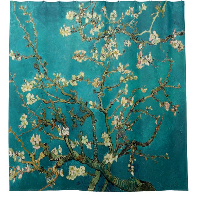 Almond Blossoms Vincent van Gogh Painting Shower Curtain (Front)