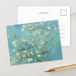 Almond Blossoms | Vincent van Gogh Postcard<br><div class="desc">Almond Blossoms (1890) by Dutch artist Vincent van Gogh (1853-1890). Van Gogh's Almond Blossoms painting showcases delicate white flowers set against a vibrant turquoise sky, symbolising new life and renewal. Inspired by Japanese art, the elegant branches and flowing lines create a sense of serenity and natural beauty. The textured brushstrokes...</div>