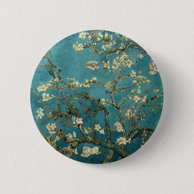 Almond Branches in Bloom 6 Cm Round Badge (Front)