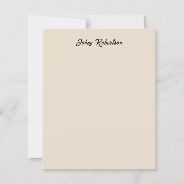 Almond Color Plain Elegant Modern Paper Sheet (Front)