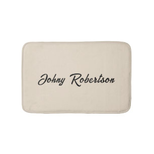 Almond Color Plain Elegant Professional Minimalist Bath Mat