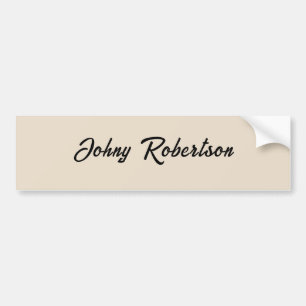 Almond Color Plain Elegant Professional Minimalist Bumper Sticker