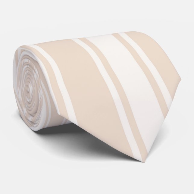 Almond Colour Stripe Funky Pattern Tie (Rolled)