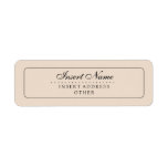 Almond Custom Plain Wedding<br><div class="desc">Almond design. Elegant font.  Personalised,  simple,  elegant modern plain white return address label. Ideal for bride,  groom's,  wife,  husband's names,  and address. Efficient art on several occasions. Address labels for use on wedding,  birthday,  bridal shower,  baby shower and holidays.</div>