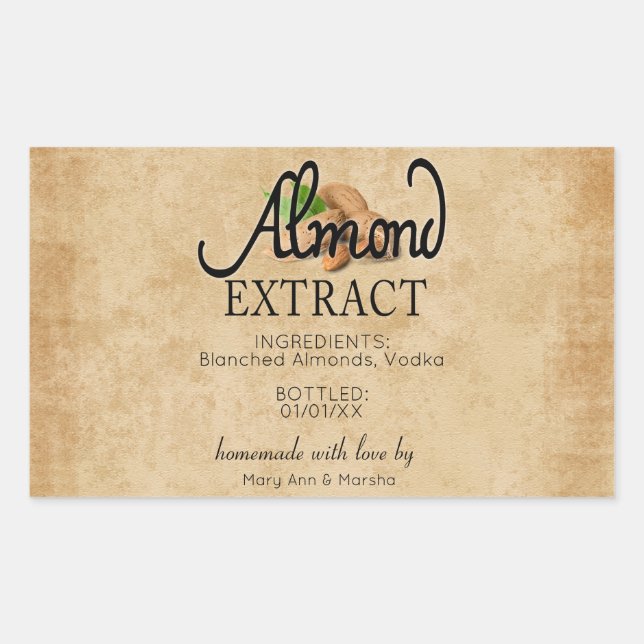 Almond Extract  Rectangular Sticker (Front)