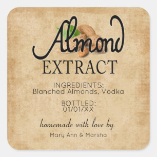 Almond Extract Square Sticker