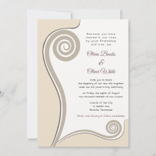 Almond Koru - New Beginnings - Invitation