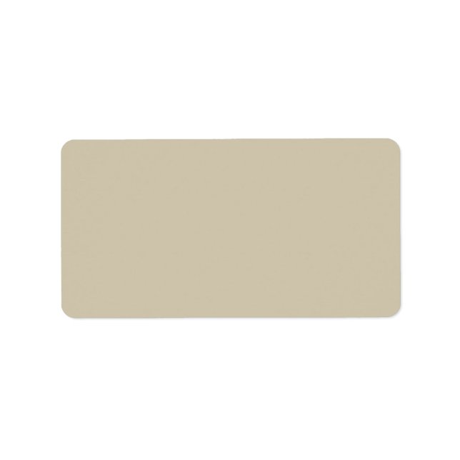 Almond Neutral Tan Earthtone Template Colour Trend Label (Front)