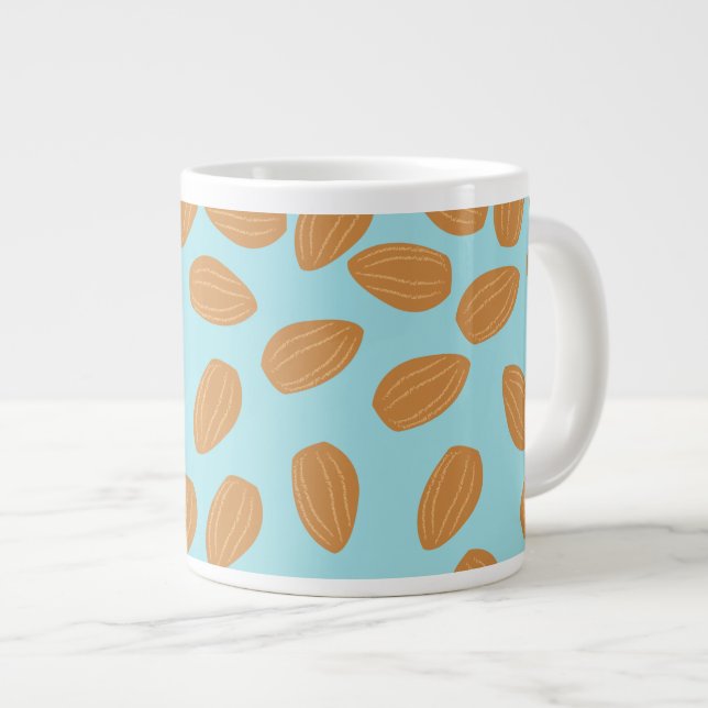 Almond Pattern Large Coffee Mug (Front Right)