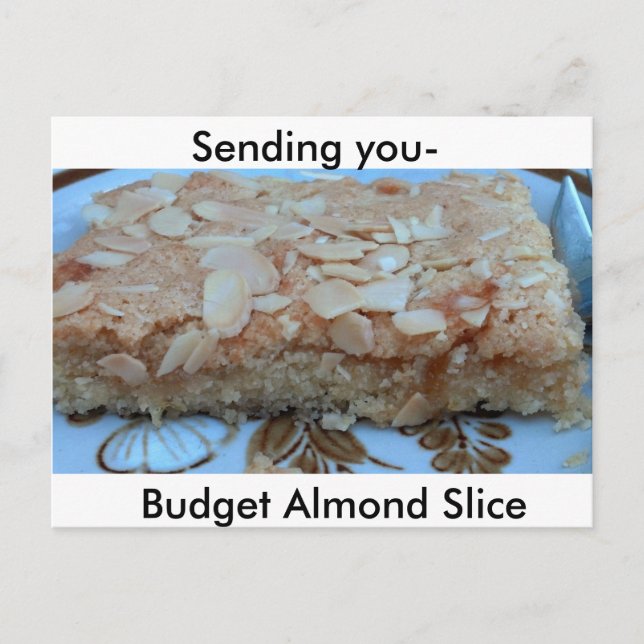 Almond Slice Recipe Postcard (Front)