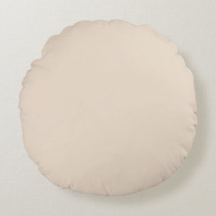 Almond solid color round cushion