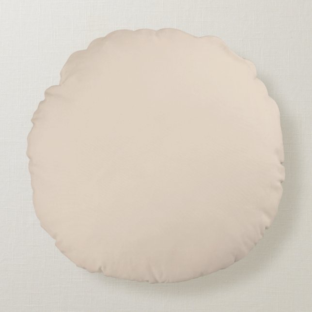 Almond solid color round cushion (Front)