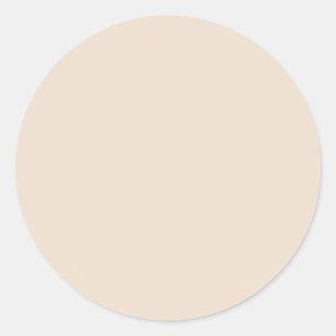 Almond solid colour classic round sticker