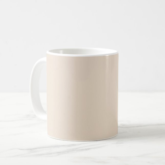Almond solid colour coffee mug (Front Left)