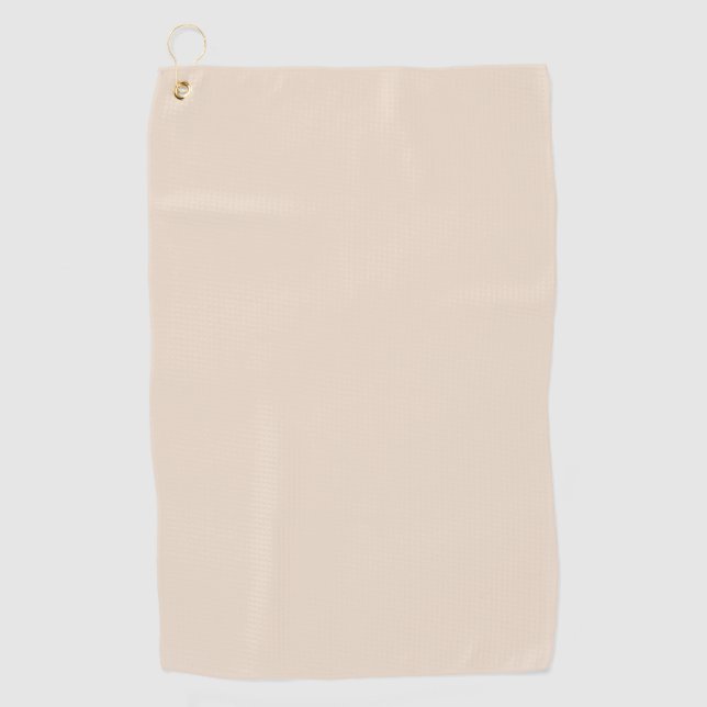 Almond solid colour golf towel (Front)