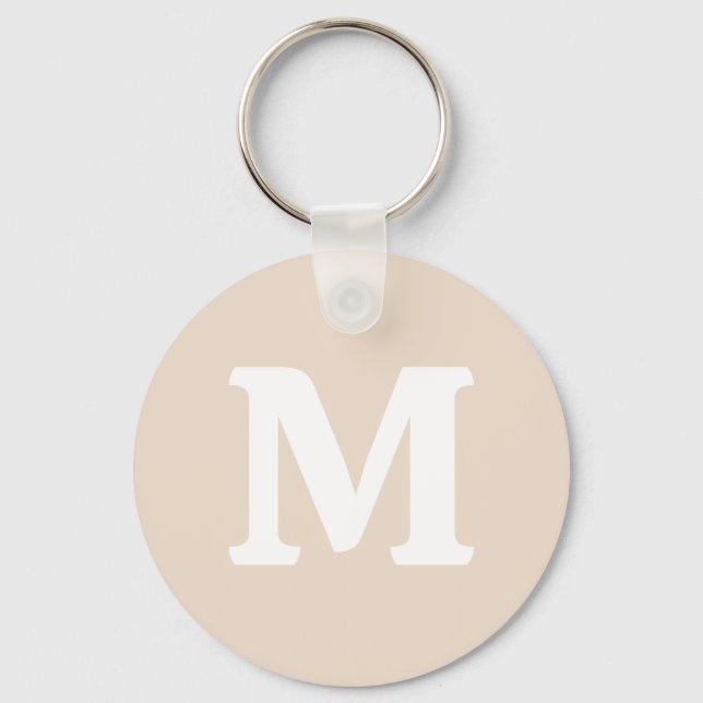 Almond solid colour key ring (Front)