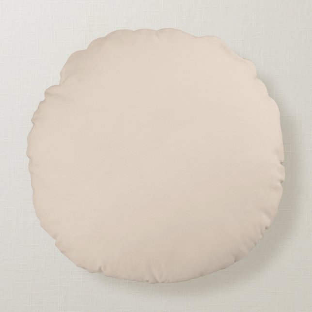 Almond (solid colour) round cushion (Front)