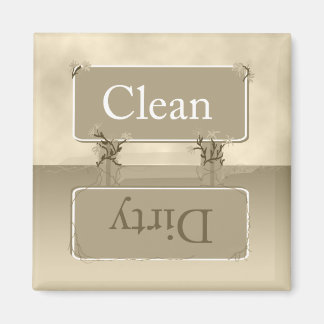 Almond Tan Dirty Clean Dishwasher Magnet