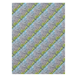 Almond Tree Blossom Dotted Art Style Painting Tablecloth
