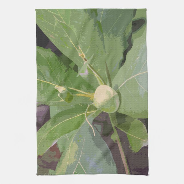 Almond Tree Closeup Tea Towel (Vertical)