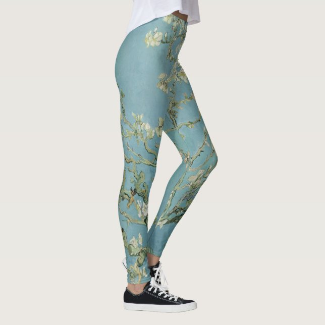 Almond tree in blossom by Vincent Van Gogh Leggings (Right)