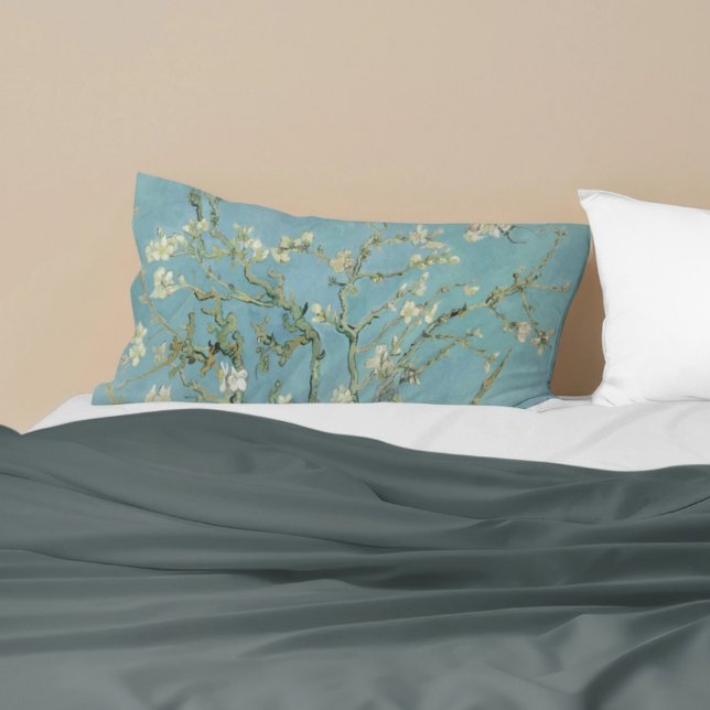 Almond tree in blossom by Vincent Van Gogh Pillowcase (Almond tree in blossom by Vincent Van Gogh Pillow Case by Ricaso. )