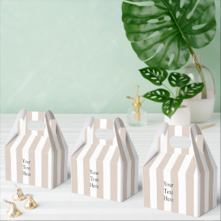 Almond & White Stripes  Favour Box