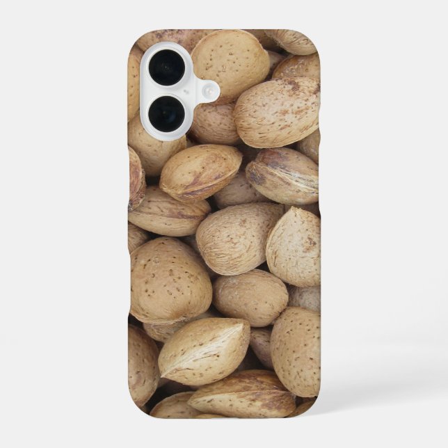 Almonds Fall Autumn Patterns iPhone 16 Case (Back)