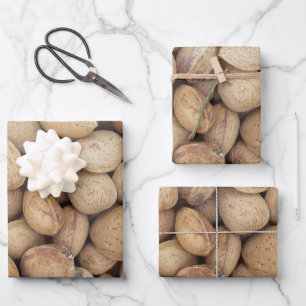 Almonds Fall Autumn Patterns Wrapping Paper Sheet