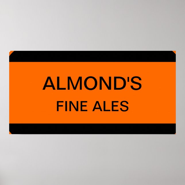 Almond's Fine Ales Sign (Front)