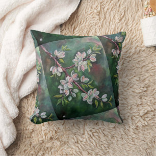 Almonds on an Autumn Branch Painting by Alfred Fox Cushion