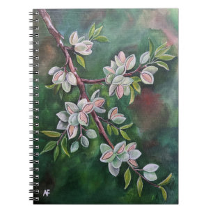 Almonds on an Autumn Branch Painting by Alfred Fox Notebook