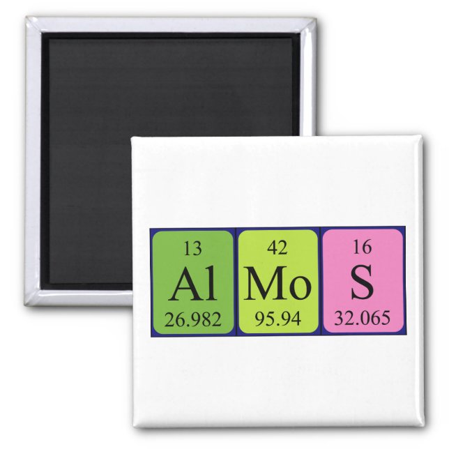 Álmos periodic table name magnet (Front)