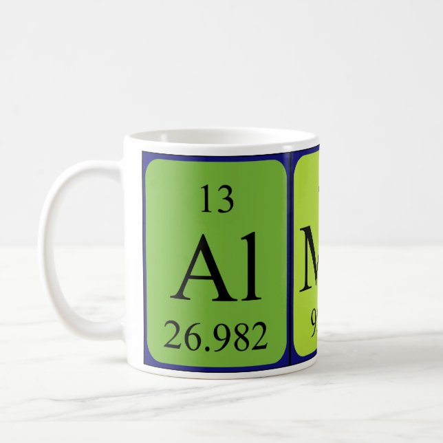 Álmos periodic table name mug (Left)