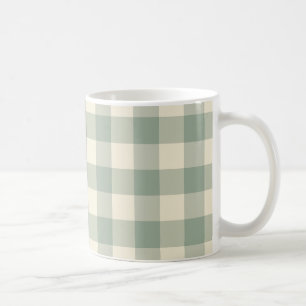 Almost Awake Gingham - Along the River plaid. Coffee Mug