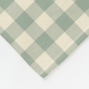 Almost Awake Gingham - Along the River plaid. Fleece Blanket