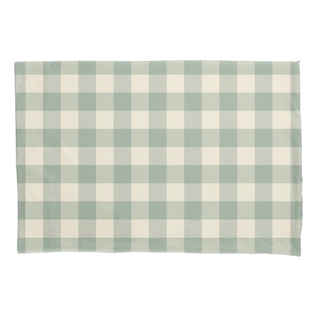 Almost Awake Gingham - Along the River plaid. Pillowcase (Front)