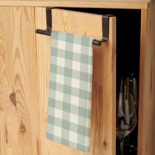 Almost Awake Gingham - Along the River plaid. Tea Towel