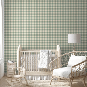 Almost Awake Gingham - Along the River plaid. Wallpaper