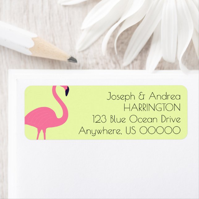 Almost Flamingo Return Address Label (Insitu)