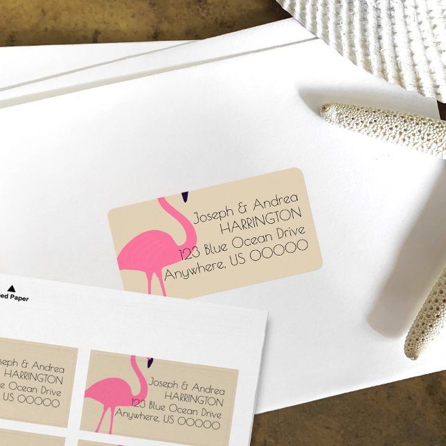 Almost Flamingo Return Address Label (Creator Uploaded)