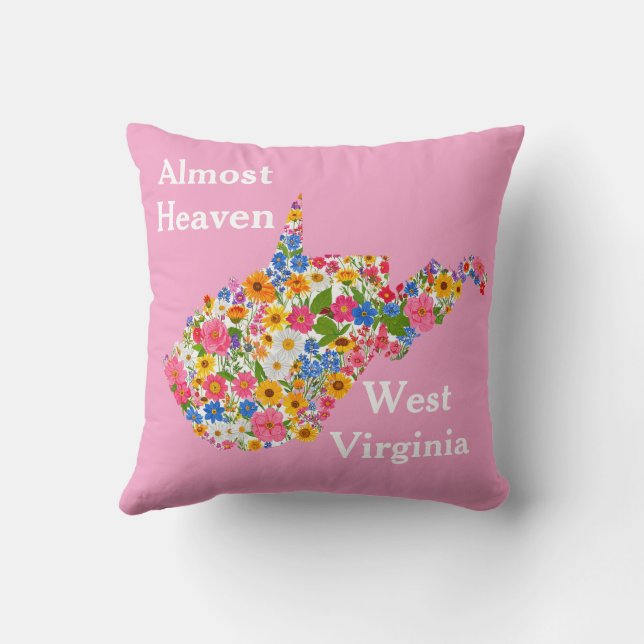 Almost Heaven West Virginia Cushion (Back)