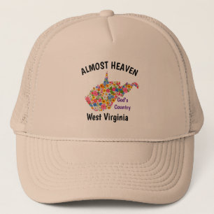 Almost Heaven WEST VIRGINIA God's Country Trucker Hat