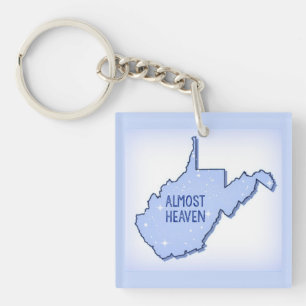 Almost Heaven West Virginia State Pride Keychain