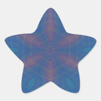 Almost Hexagonal Kaleidoscope Mandala Star Sticker
