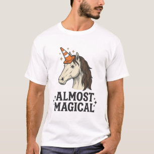 Almost Magical Unicorn Cone Vintage Graphic T-Shir T-Shirt