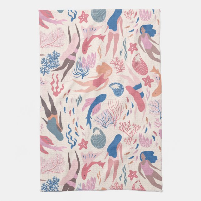 Almost Mermaid Tea Towel (Vertical)