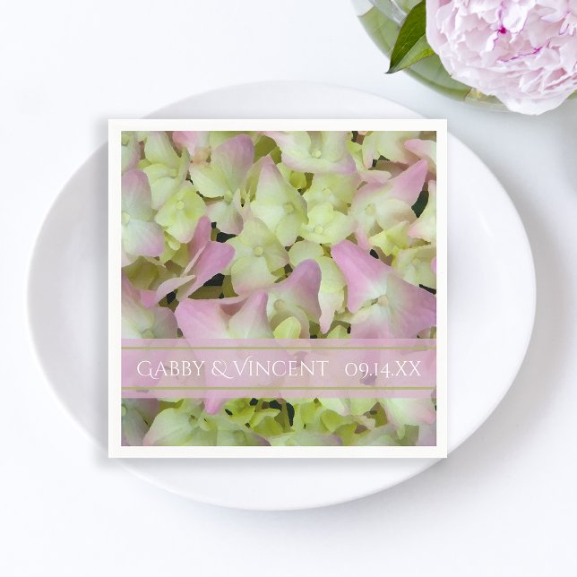 Almost Pink Hydrangea Flower Wedding Napkin (Creator Uploaded)